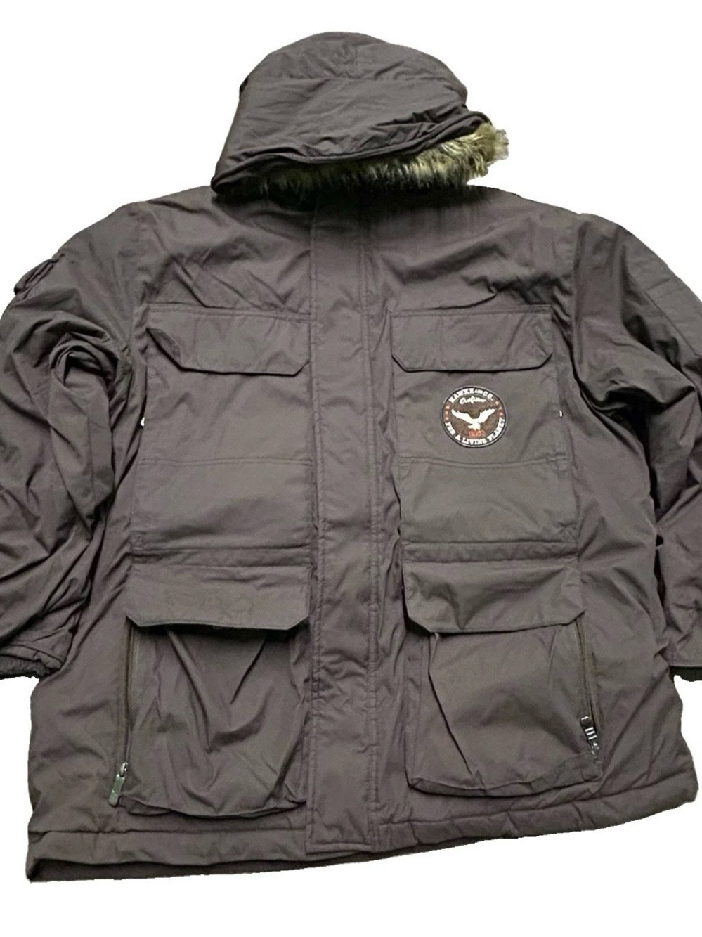 Men’s Hawke & co Outfitter Brown Winter Puffer Jacket Size Large